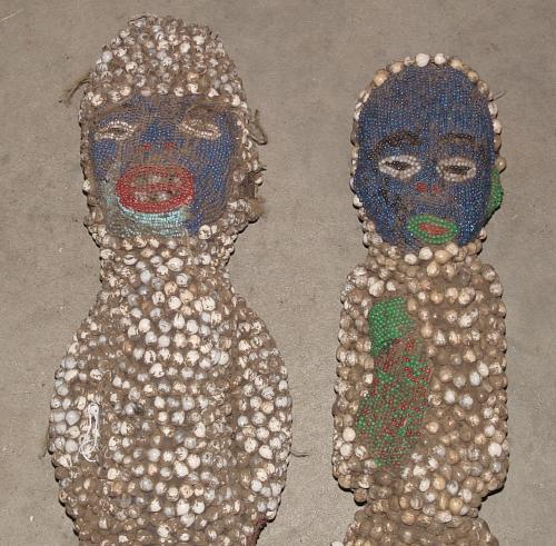#442 & 443 - Large Dolls (pair), Bamileke, Cameroon.